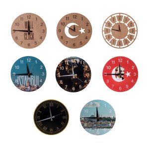 Promosyon Ahşap Duvar Saati Ø 330 mm 3291 eşantiyon logo baskılı reklam ve tanıtım ürünü