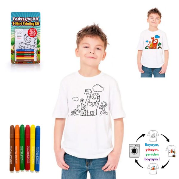 Promosyon Boyama T-Shirt 9623 eşantiyon logo baskılı reklam ve tanıtım ürünü