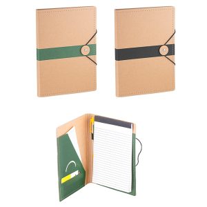 Promosyon Geri Dönüşümlü Lastikli Toplantı Bloknotu 6394 eşantiyon logo baskılı reklam ve tanıtım ürünü