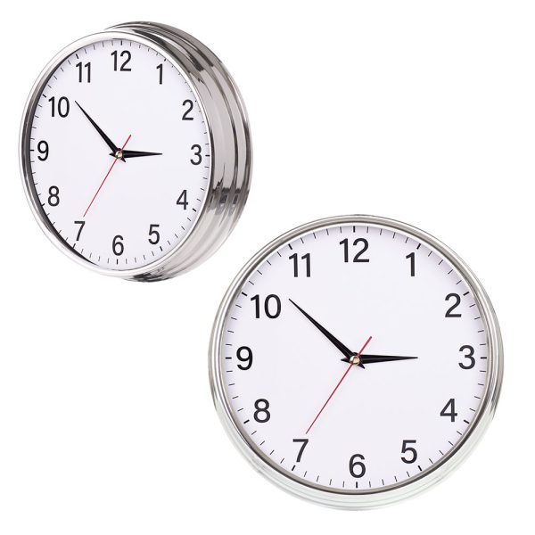 Promosyon Krom Duvar Saati Ø 430 mm 3281 Promosyon Krom Duvar Saati Ø 430 mm 3281 eşantiyon logo baskılı reklam ve tanıtım ürünü