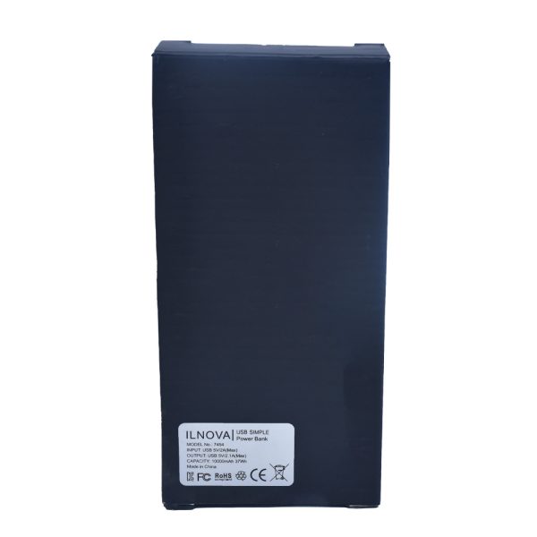 Promosyon Powerbank 10000 mAh Mobil Şarj Cihazı 7454 Siyah eşantiyon logo baskılı reklam ve tanıtım ürünü