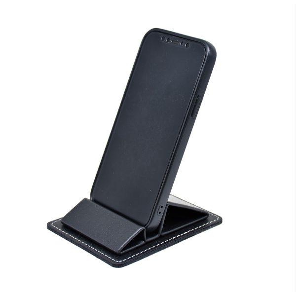 Promosyon Suni Deri Telefon Standı 2555 Siyah eşantiyon logo baskılı reklam ve tanıtım ürünü