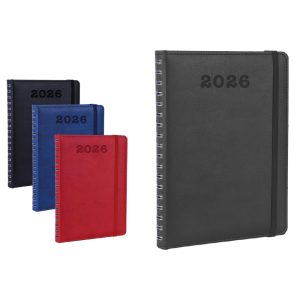 Promosyon Termo Deri Kapaklı Gizli Spiralli Ajanda 6447 eşantiyon logo baskılı reklam ve tanıtım ürünü