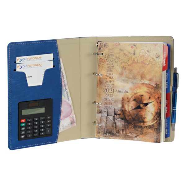 Promosyon Termo Deri Kapaklı Organizer 6494 Siyah eşantiyon logo baskılı reklam ve tanıtım ürünü