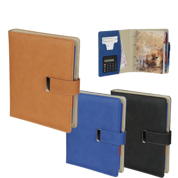 Promosyon Termo Deri Kapaklı Organizer 6494 Füme eşantiyon logo baskılı reklam ve tanıtım ürünü