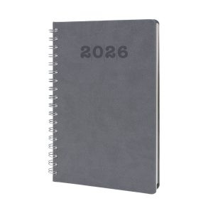 Promosyon Termo Deri Kapaklı Spiralli Ajanda 6446 Lacivert eşantiyon logo baskılı reklam ve tanıtım ürünü