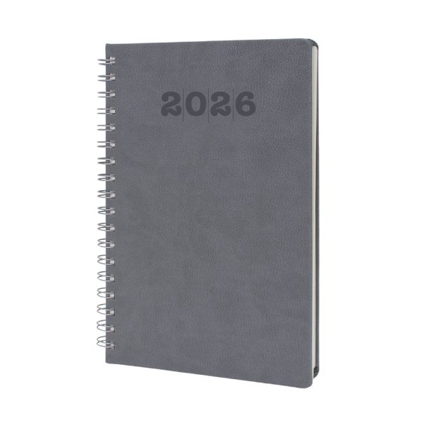 Promosyon Termo Deri Kapaklı Spiralli Ajanda 6446 Lacivert eşantiyon logo baskılı reklam ve tanıtım ürünü