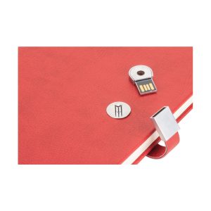 Promosyon Termo Deri Kapaklı USB Bellekli Defter ( 13 x 21 cm ) 6490  eşantiyon logo baskılı reklam ve tanıtım ürünü