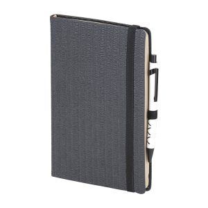 Promosyon Termo Deri Yumuşak Çift Kapak Defter ( 13 x 21 cm ) 6472 Siyah eşantiyon logo baskılı reklam ve tanıtım ürünü