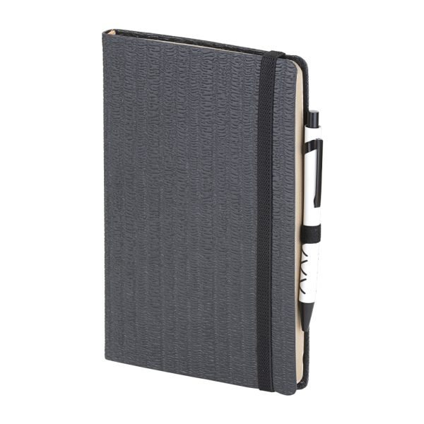 Promosyon Termo Deri Yumuşak Çift Kapak Defter ( 13 x 21 cm ) 6472 Siyah eşantiyon logo baskılı reklam ve tanıtım ürünü