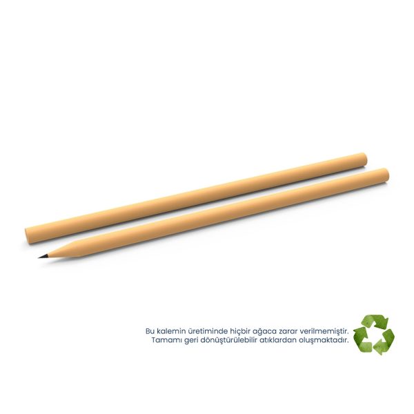 Promosyon Yuvarlak Naturel Kurşun Kalem 1314 eşantiyon logo baskılı reklam ve tanıtım ürünü