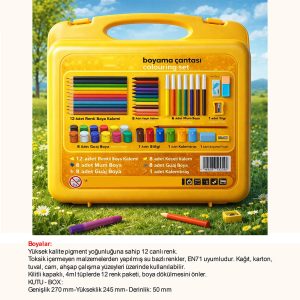 Promosyon Boyama Çantası 1342 Sarı eşantiyon logo baskılı reklam ve tanıtım ürünü